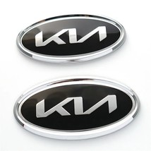 2Pcs New KN Logo Car Front Hood Rear Trunk Tailgate Emblem for  Forte Rio Optima - £77.97 GBP