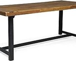 Christopher Knight Home Toby Outdoor Acacia Wood Dining Table, Sandblast... - $416.99