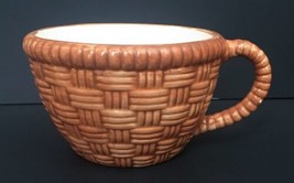 Textured Basket Style Coffee Mug Cup Woven Look Novelty CIC Peggy Jo Ackley - $11.88