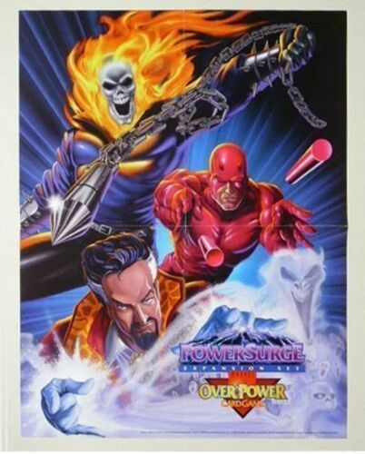 Dr Strange,Daredevil,Ghost Rider Overpower card game POSTER:Marvel Comics Gaming - £17.39 GBP