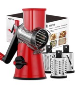 Rotary Cheese Grater 3 in 1 Cheese Shredder Grater Rotary with Handle Ve... - $67.48