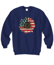 Independence Day Sweatshirt America Sunflower Navy-SS  - £21.88 GBP
