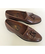 vintage brown leather tassel loafer wingtip stafford comfort plus shoes ... - €25,79 EUR