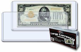 10 Ct. Top Load Currency Holders TLCH-LB for Large Bills - Currency - Rigid - $9.89