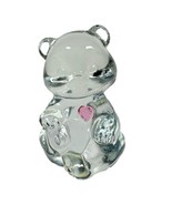 Fenton Art Glass Bear with Pink Jewel Heart October Birthstone Original ... - $17.52 CAD
