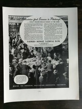 Vintage 1936 Farmers Deposit National Bank Full Page Original Ad 122 - $6.64