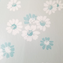 Vintage Wallpaper Sample Sheet Blue Daisy Flowers Trimz Nina 4622 Craft ... - £7.85 GBP