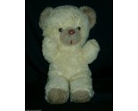 14&quot; VINTAGE CREME HURON PRODUCTS CO  TEDDY BEAR STUFFED ANIMAL PLUSH TOY... - $23.75