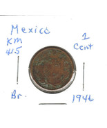 Mexico 1 Centavo, 1946, Bronze, KM 415 - $1.36 CAD