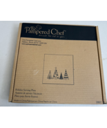 NIB The Pampered Chef # 2807 Holiday Serving Glass Plate 12” x 12” - €20,33 EUR