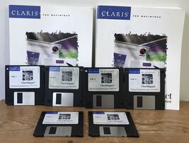 Vtg 1993 ClarisImpact Apple Mac Macintosh Software User Manuals Floppy D... - $59.99