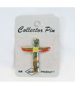 Totem Pole Cloisonne Enamel Tie Lapel Pin  1-1/4&quot;  Native America Alaska... - $9.39 CAD
