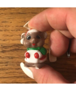Christmas Minature Ceramic Mouse Decoration-Very Rare VINTAGE-SHIPS N 24... - $542.61 MXN