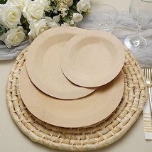 10 Pcs Natural Bamboo 7&quot;&quot; Round Plates Party Wedding Disposable Tableware Sale - £9.44 GBP