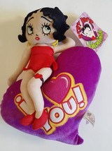 Betty Boop &quot;I Love You&quot; Plush Doll Red Dress Heart Pillow 13&quot; 2012 Stitched - £19.18 GBP