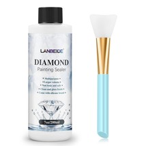 Updated Diamond Painting Sealer 200Ml With Silicone Brush, 5D Diamond Pa... - £15.74 GBP