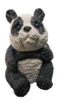 Stone Critter Littles Panda Bear Figurine Figure Made in USA No Sticker Rare - $12.62