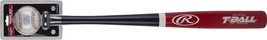 Rawlings Unisex 25&quot; Wood T-Ball Bat Combo Indoor-Outdoor Red / Black Age 3-6 - £23.39 GBP