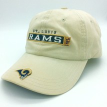 St. Louis RAMS Ball Cap NFL Football Baseball Reebok strap back Beige Navy logo - $19.79