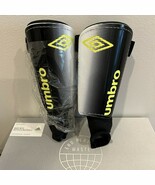 New UMBRO Shinguards Peewee Ankle Stirrup Up to 4 ft 1 in Black Gray Yellow - $20.87 CAD