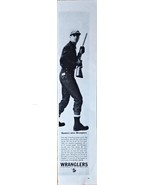 Mens Wranglers blue jeans hunters rifle wear -1962 Vintage Print Ad - $192.27 MXN