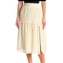 Walter Baker White &amp; Beige Gingham Fabric skirt - £32.14 GBP