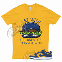 Gold EAT T Shirt for Dunk Low UCLA Blue Jay University Yellow Michigan 1 Pollen - £20.05 GBP+