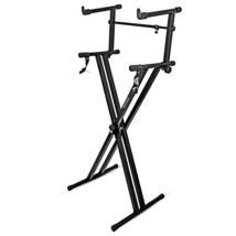 5 Core 2 Tier Keyboard Stand Double X Style Adjustable Electric Piano Ri... - $103.15