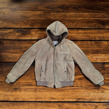 VTG Sears The Leather Shop Jacket Mens 40 Reg Brown Suede Sherpa Lined C... - $74.41