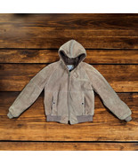 VTG Sears The Leather Shop Jacket Mens 40 Reg Brown Suede Sherpa Lined C... - $74.41