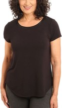 Joan Vass New York Women&#39;s Satin Collar Short Sleeve Shirt - £16.23 GBP