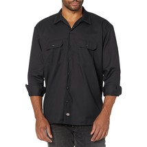 Dickies Men&#39;s Long Sleeve Work Shirt, Black, Large - £34.61 GBP