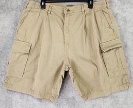 Bugle Boy Original Shorts Mens 40 Beige Khaki Pleated Vintage Casual Pre... - £18.67 GBP