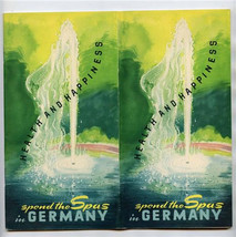 Spend the Spas in Germany Booklet 1965 According to Indications - $27.72