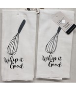 Set of 2 Same Printed Kitchen Terry Towels (15&quot;x25&quot;) COOKING, WHIP IT GO... - $11.87