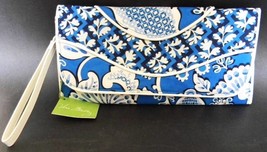 Vera Bradley Clutch Wallet  Wristlet Organizer Blue Lagoon Making Waves NEW - $21.76