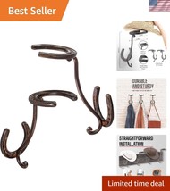 Antique Finish Cowboy Hat Rack Set - Heavy-Duty Wall Mount for Stylish S... - $48.00