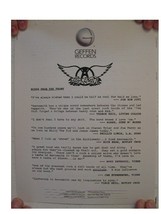 Aerosmith Vintage Press Kit Words From The Front - $26.99