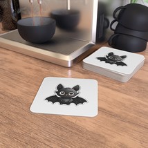50/100PCS Unqiue Cartoon Bat Design Square Coasters Set For Drinkware Protection - £63.72 GBP+