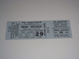 LARRY AIKEN&#39;S 1961 HOLIDAY TWISTACULAR UNUSED TICKET PITTSBURGH PENNSYLV... - $8.97