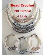 Bead Crochet Rope patterns «Secret» Necklace - Bracelet, Tutorial, 4 kin... - $10.84 CAD