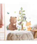 Nursery Stickers,Wallpaper girl-boy room,Watercolor Decals, Little Bear ... - £11.68 GBP