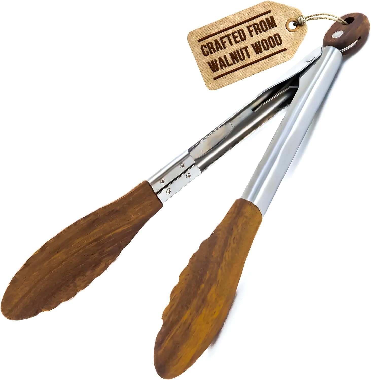 Boxiki Kitchen Tongs For Cooking With Wooden Tips - Nonstick Cooking Ton... - $42.99