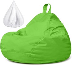 Meonum Bean Bag Chair Cover(No Filler) For Kids Stuffed, Green,27.6 X 31.5 Inch - £24.00 GBP