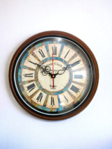 Antique Wall Clock Wooden Round Vintage Clock Home Living Room Decoration Gift - £61.88 GBP