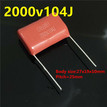 10Pcs CBB81 2000V 104J 104K 0.1uF Metallized Film Capacitor (Three Sizes) - $3.29+