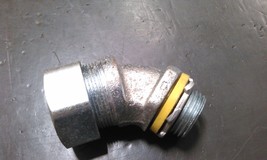 CROUSE HINDS 1/2&quot; 45 DEG LIQUID TIGHT CONNECTOR; LOT OF 6 - $43.95