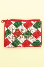  Holiday Theme Seed Beaded Coin Bag - $29.35