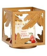 New Partylite Golden Square Jar Holder P92779 Leaves - $10.00