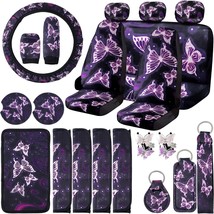 22 Pieces Butterfly Car Accessories Set, Center Console Armrest Pad Butterfly - $69.28